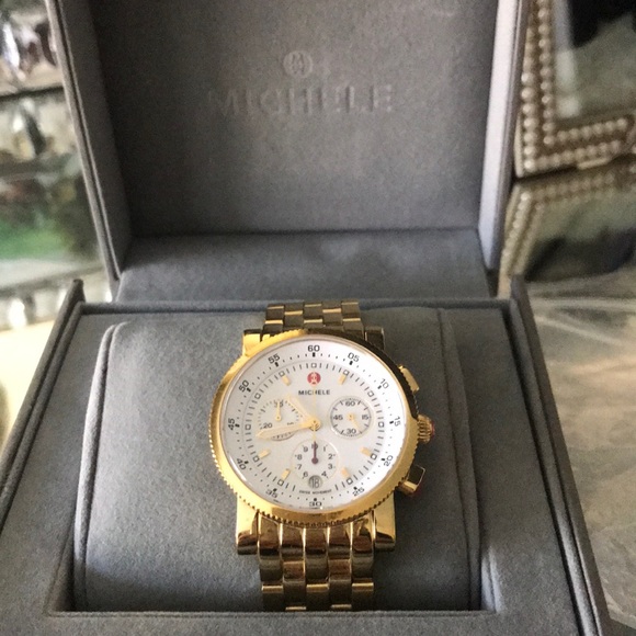Michele Accessories - Beautiful Gold Michele Sports Watch